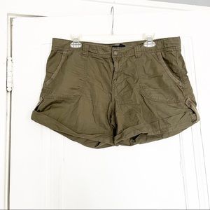 GAP Olive Green Shorts with side tabs